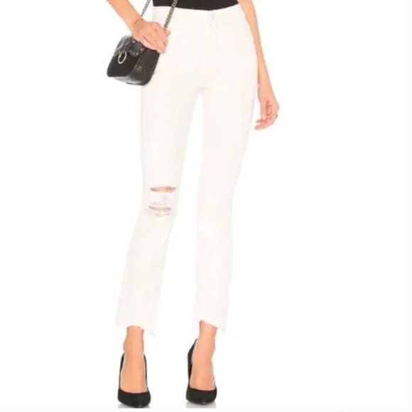 Mother Superior The Flirt Chew Jeans in White Unnatural Acts - Picture 1 of 14